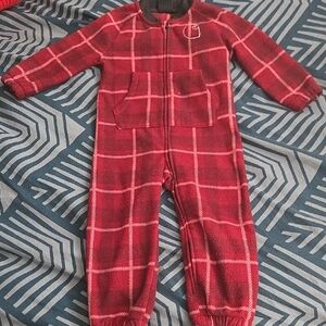 Carhartt Red Plaid Kids Footie